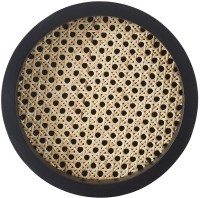 Поднос из дерева и ротанга круглый woodnes, D23 см, черный (74811)