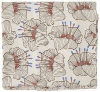 Скатерть из хлопка молочного цвета с принтом Цветы из коллекции prairie, 170х250 см (69828)