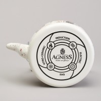 Чайник agness эмалированный со съемным фильтром из нжс серия &quot;lavender cats&quot;, 0,85 л (943-070)