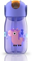 Бутылочка детская с силиконовой соломкой 415 мл фиолетовая (66310)