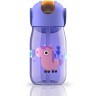 Бутылочка детская с силиконовой соломкой 415 мл фиолетовая (66310)