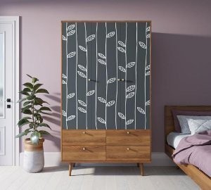 Шкаф трехстворчатый Berber принт 18 арт BB02/Print_18-ET