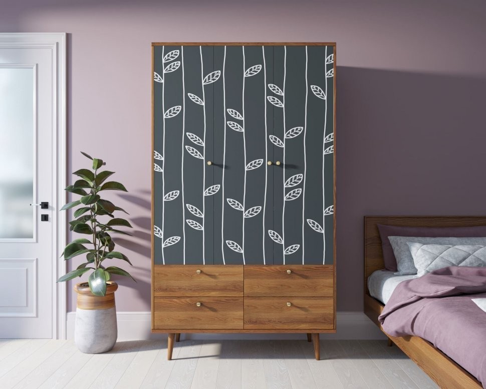 Шкаф трехстворчатый Berber принт 18 арт BB02/Print_18-ET