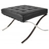 Пуф Барселона EC-010/YM20371, нержавеющая сталь, кожа, Black, ROOMERS FURNITURE