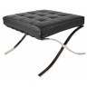 Пуф Барселона EC-010/YM20371, нержавеющая сталь, кожа, Black, ROOMERS FURNITURE
