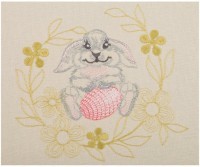 Набор &quot;пасхальный заяц&quot;, салфетка 40х40, 1шт,беж , вышивка, 100%хлопок, SANTALINO (850-841-83)