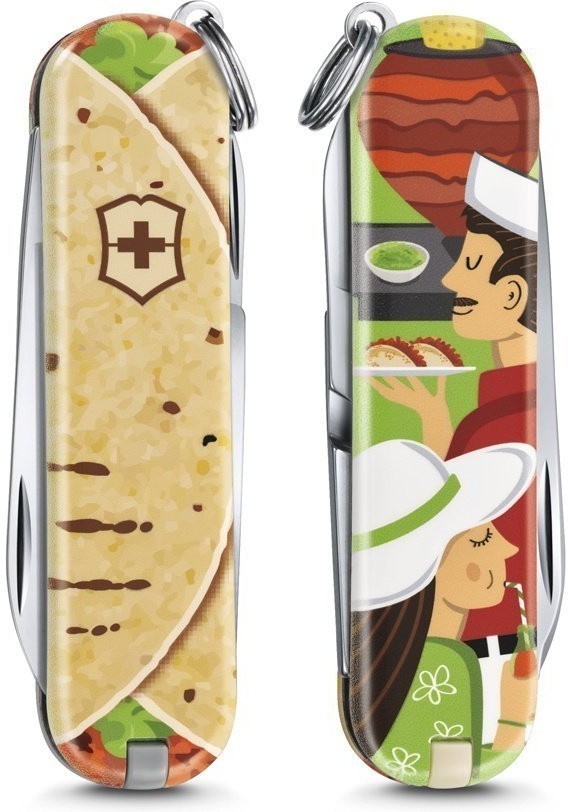 Нож-брелок VICTORINOX Classic "Mexican Tacos", 58 мм, 7 функций (57842)