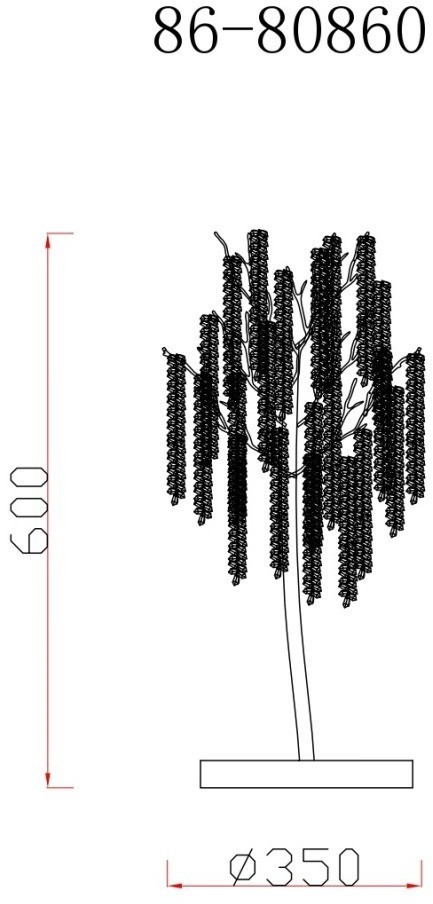 Лампа настольная 35*h60 см, металл цвет золото (TT-00015074)