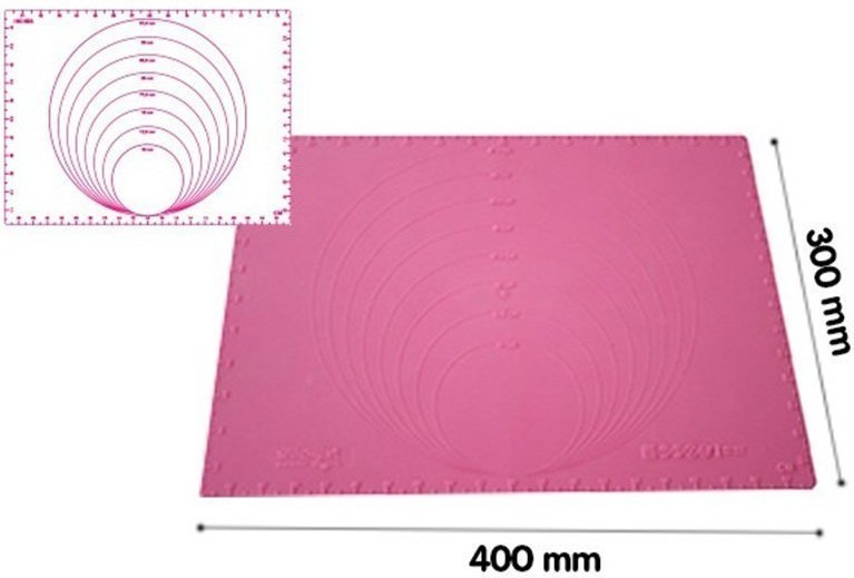 Коврик силиконовый для приготовления с мерными делениями, 40х30 см (70169)