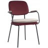 Стул с подлокотниками pea, велюр, бордовый/бежевый (77077)