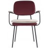 Стул с подлокотниками pea, велюр, бордовый/бежевый (77077)