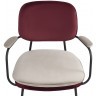 Стул с подлокотниками pea, велюр, бордовый/бежевый (77077)