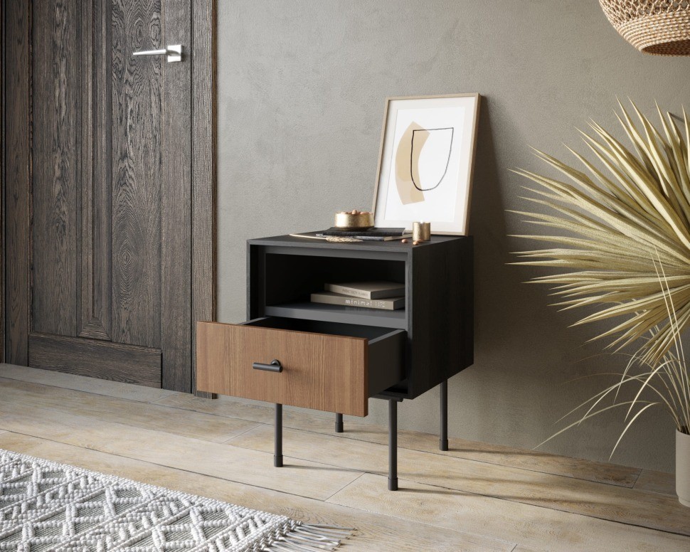 Тумбочка с нижним ящиком Emerson арт EM17-ET