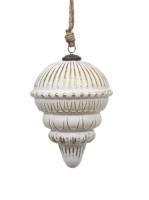 Новогодняя игрушка EL-36B, стекло, white, gold, ROOMERS FURNITURE