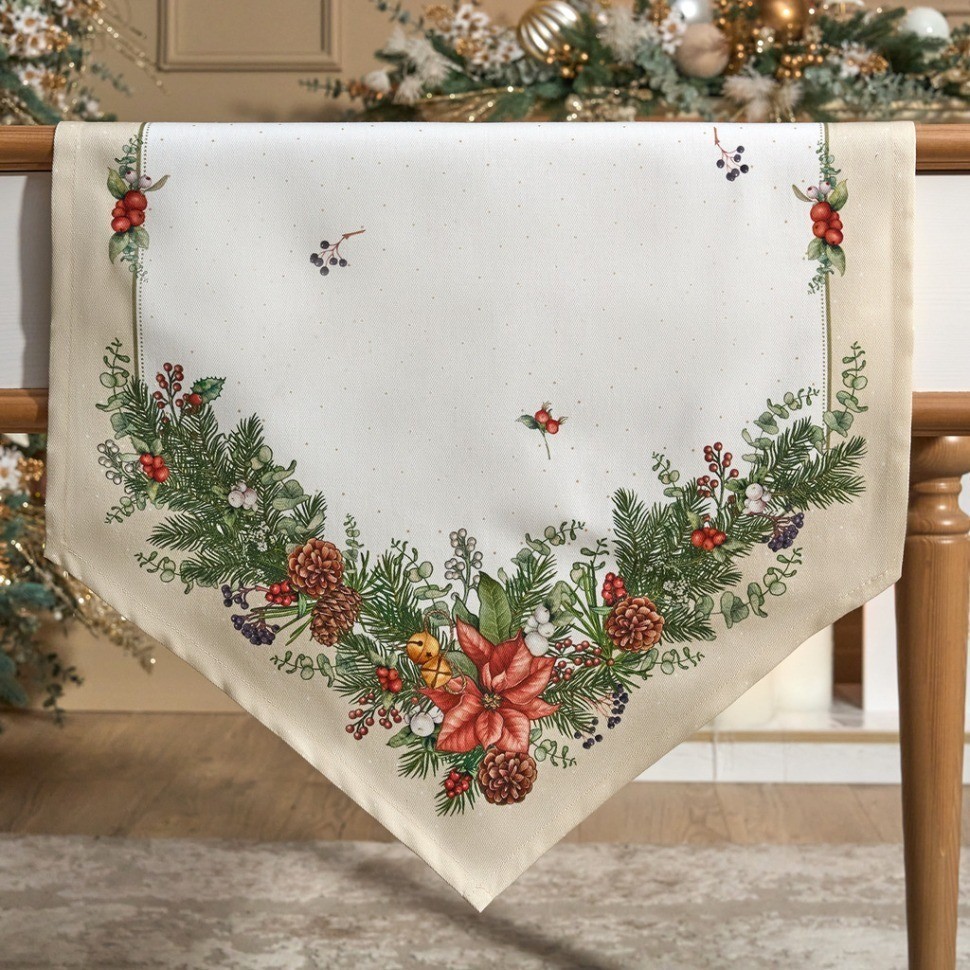 Дорожка на стол "celebration", 45х215см, бежевый, 100% хлопок,твил Lefard (850-734-32)