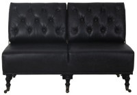 Диван S0170-2D/#B76, Кожа, Black, ROOMERS FURNITURE