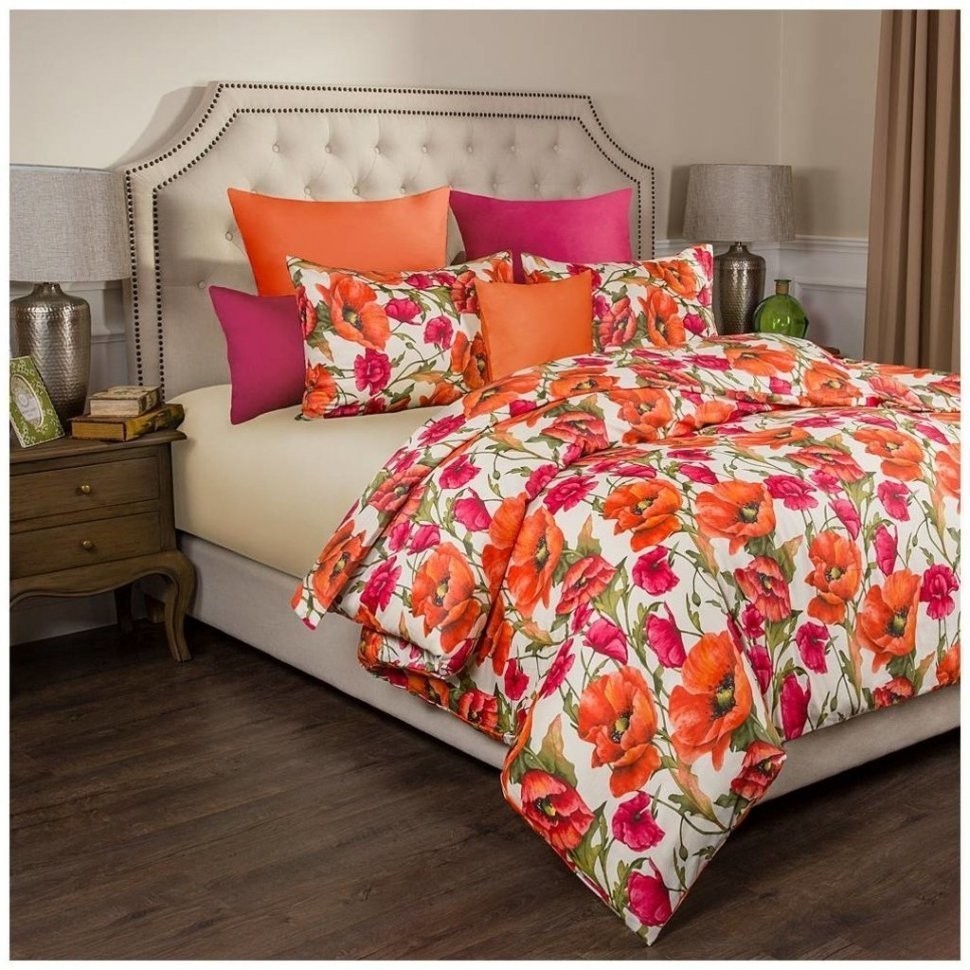 Кпб 1,5 спальный "маки" под 150х215 -1шт., пр (цвет св.желтый) 180х220 -1шт., наво 70х70 - 2шт SANTALINO (984-722)