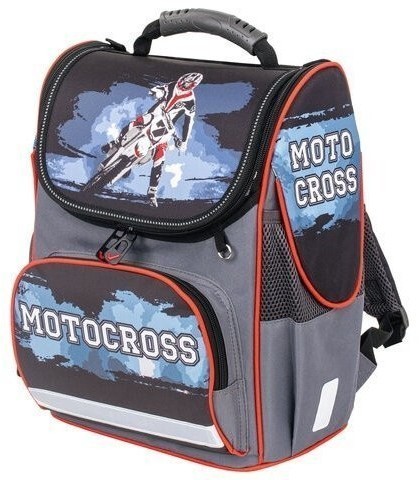 Ранец для мальчиков ортопедический Brauberg Style Motocross 14 л 229925 (86559)