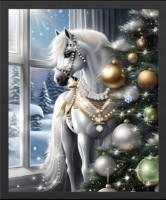 Картина Снежный страж праздника с кристаллами Swarovski (2443)