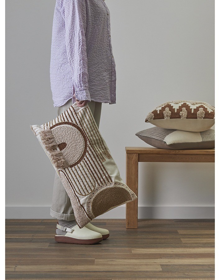 Чехол на подушку декоративный beige geometry из коллекции ethnic, 35х60 см (77698)