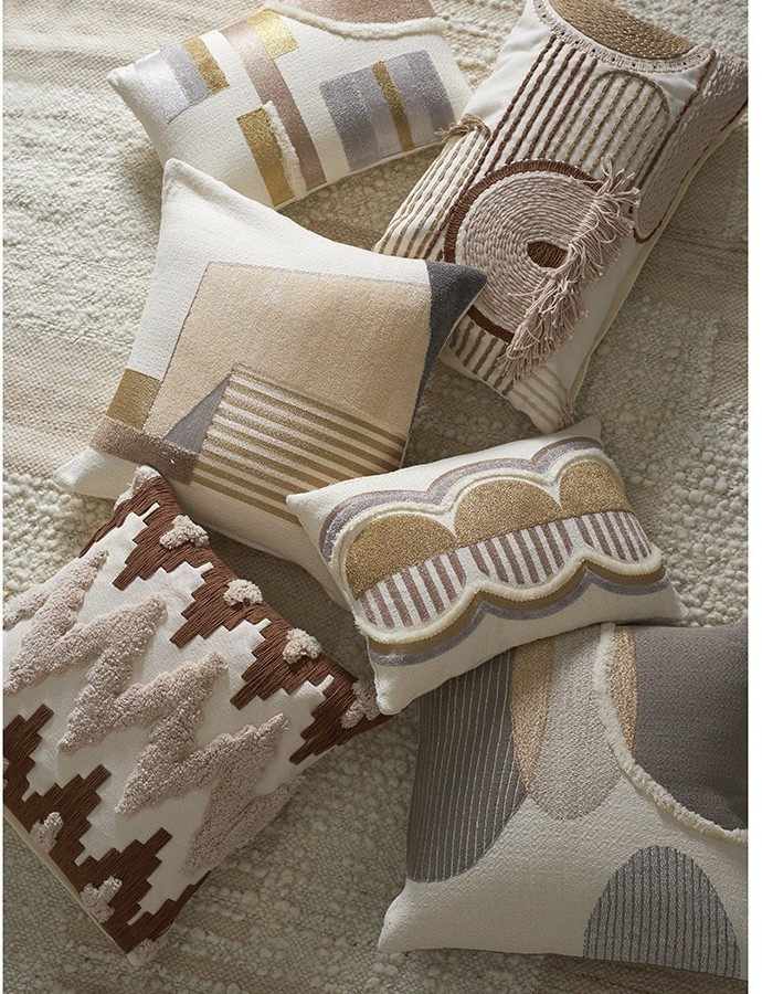 Чехол на подушку декоративный beige geometry из коллекции ethnic, 35х60 см (77698)