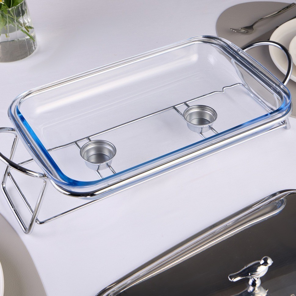 Мармит agness  прямоуг silver 3,0l (781-508)