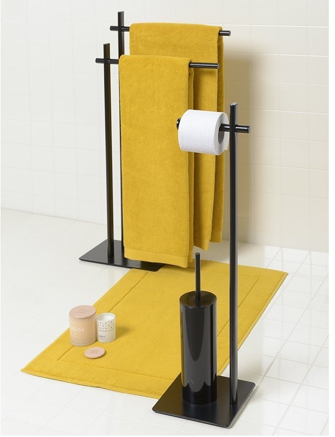 Держатель для туалетной бумаги с ершиком takitani, 76 см, черный (71108)