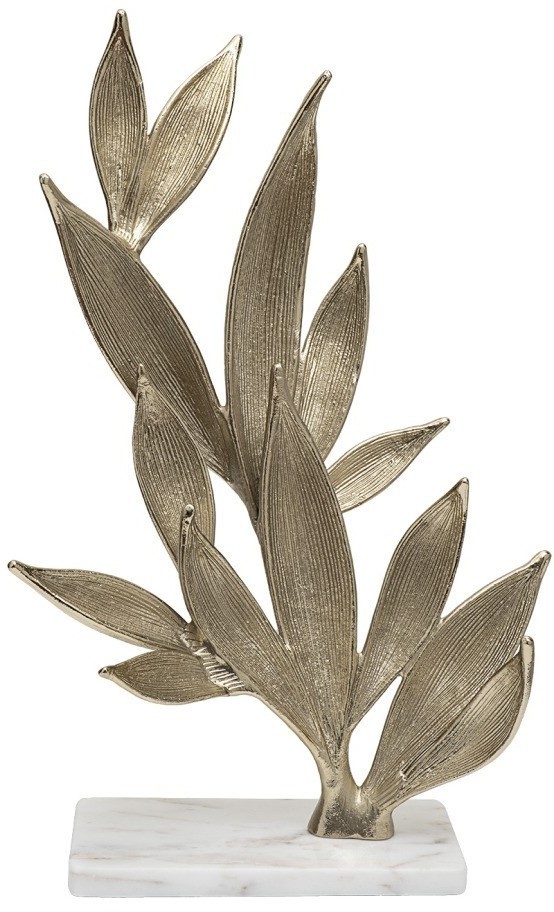 Декор настольный "Flora" зол.мет./мрам.бел 34*19.5*51см (TT-00011230)