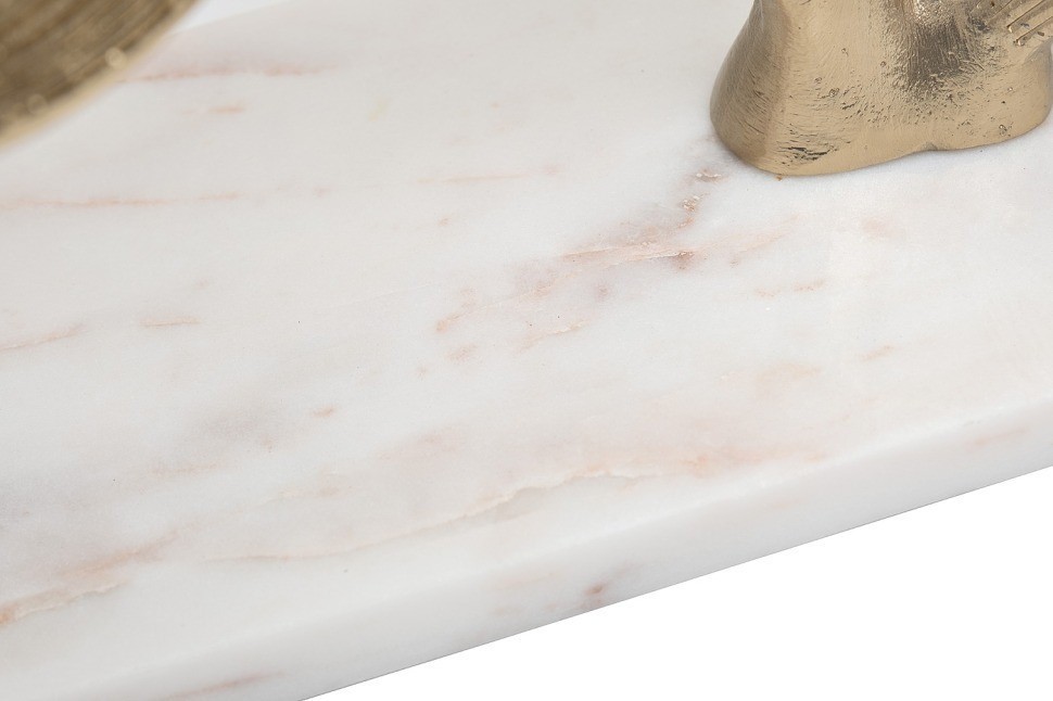 Декор настольный "Flora" зол.мет./мрам.бел 34*19.5*51см (TT-00011230)