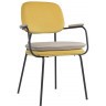 Стул с подлокотниками pea, велюр, желтый/бежевый (77078)