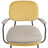 Стул с подлокотниками pea, велюр, желтый/бежевый (77078)