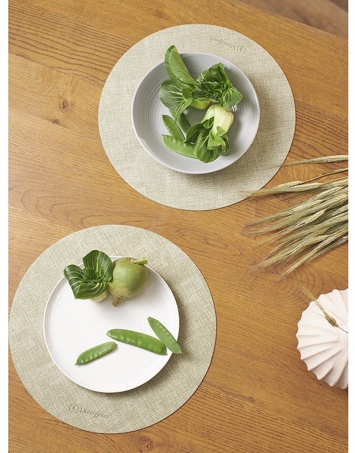 Набор из 2-х сервировочных салфеток leanera, D35 см, мятные (76979)