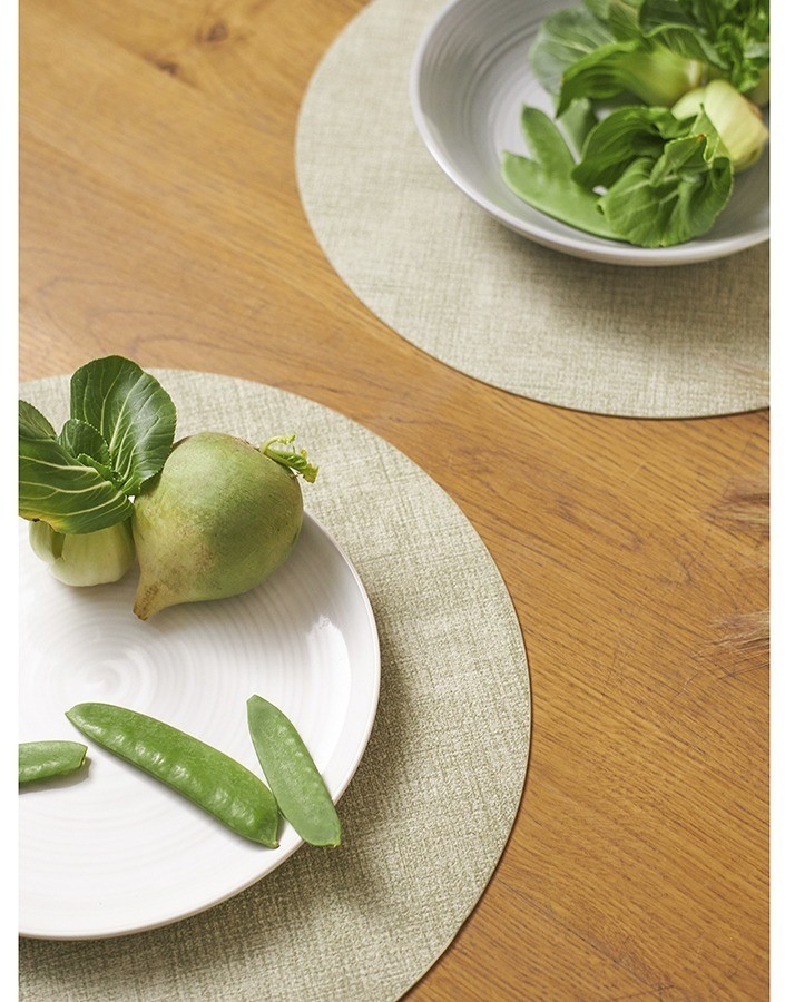 Набор из 2-х сервировочных салфеток leanera, D35 см, мятные (76979)