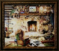 Картина После охоты с кристаллами Swarovski (1553)