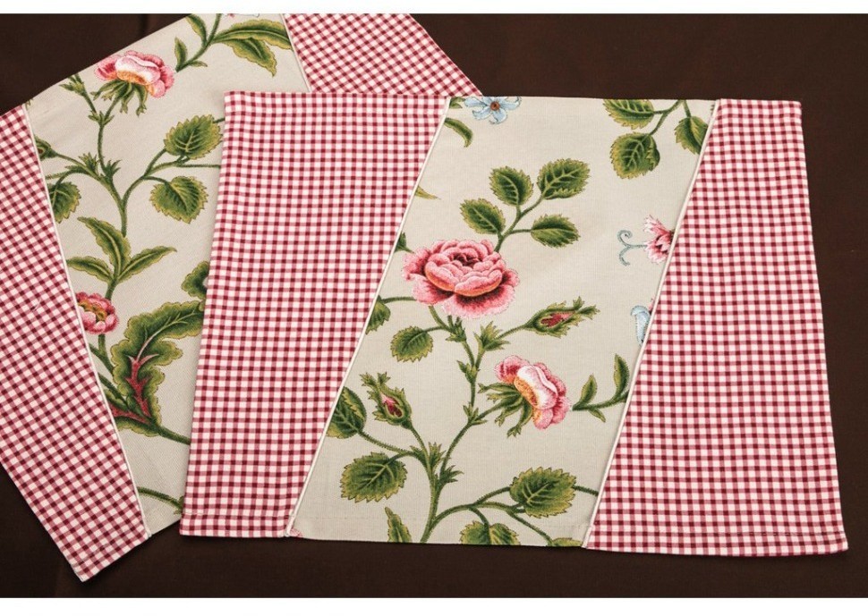 Комплект салфеток-плейсметов 36*44см 2шт, "дикая роза", хлопок 100% Текстильный Мир (850-803-4)