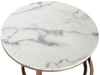 Столик приставной marit, 80х45 см, 60х40 см, мрамор/золото (74276)