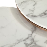 Столик приставной marit, 80х45 см, 60х40 см, мрамор/золото (74276)