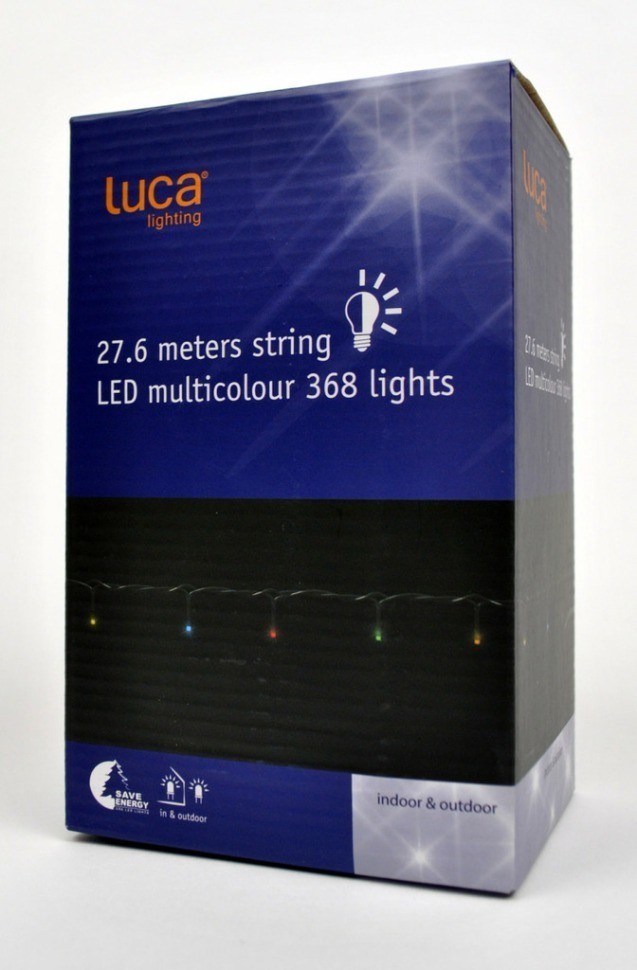 Гирлянда luca lighting  мягкий теплый свет (370 ламп, длина гирлянды 740 см) для елки 155 см (83198)