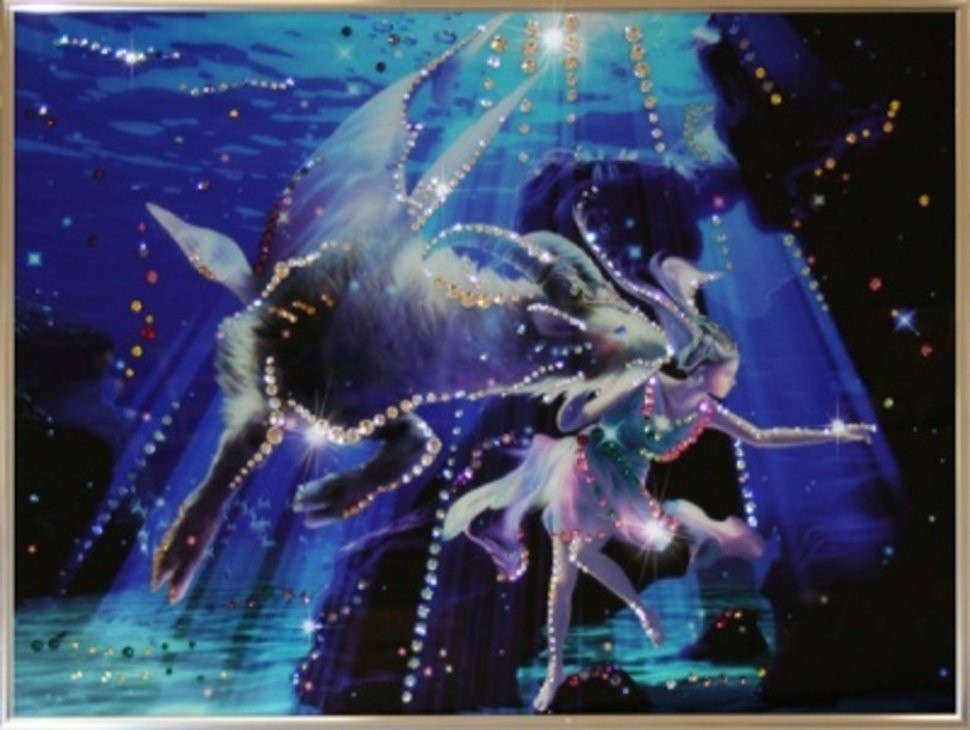 Картина Козерог Кагая с кристаллами Swarovski (1143)