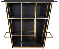 Тумба барная черный велюр/золото 120*59*106.5см (TT-00008764)