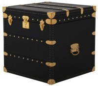 Сундук T0165/B76#, Кожа, Belon black, ROOMERS FURNITURE