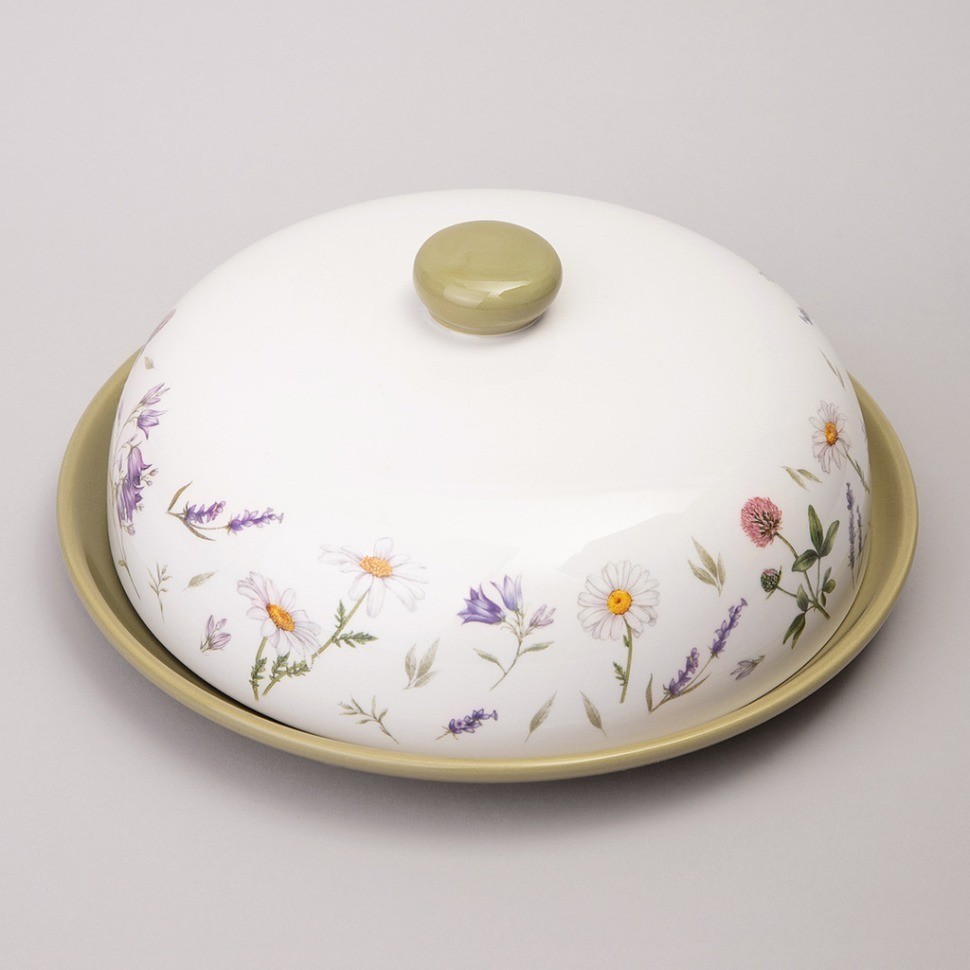 Блюдо для блинов agness "flower story" 23*10 см (358-2185)