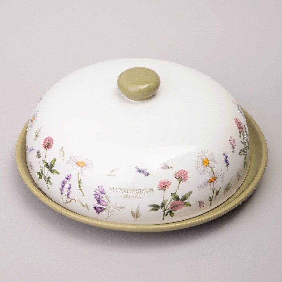 Блюдо для блинов agness "flower story" 23*10 см (358-2185)