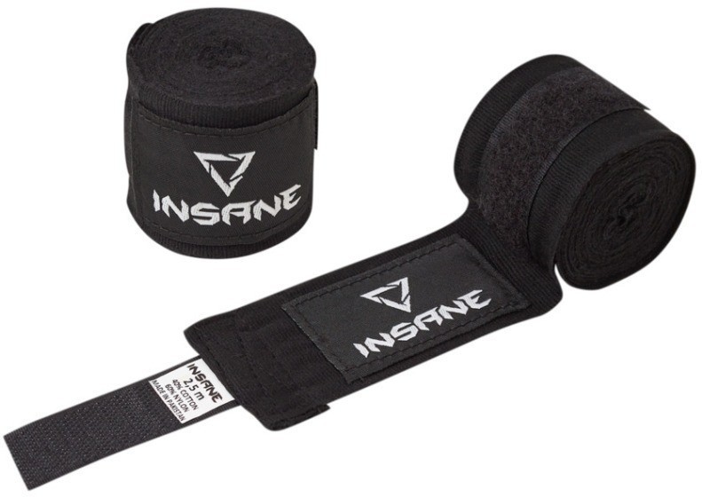 Бинт боксеркий INSANE COBRA, хлопок/нейлон, черный, 2,5 м (2095315)