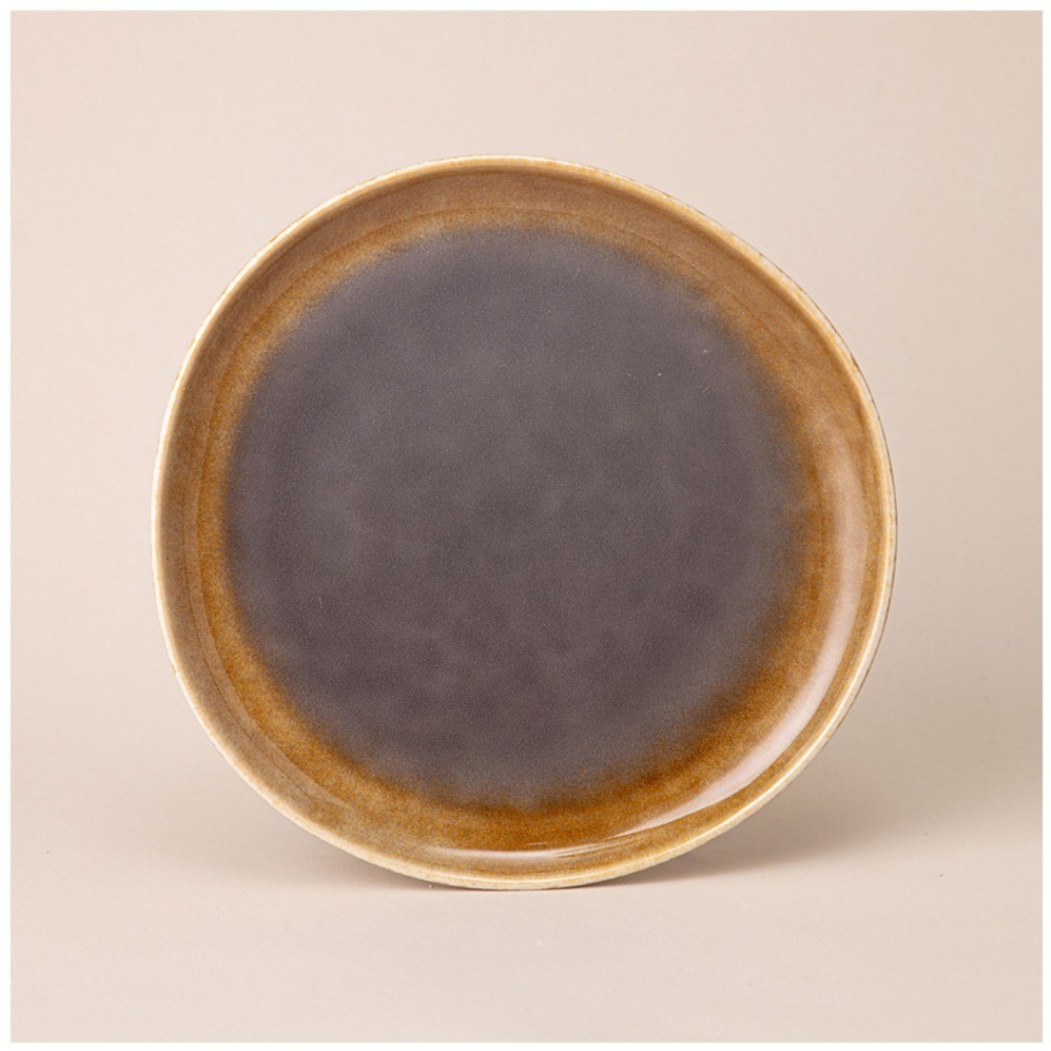 Тарелка обеденная 24 см, цвет: коричневый мал.уп.=6шт Lefard (191-294)
