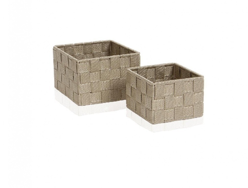 Andrea House Набор из двух корзин текстиль бежевый BA8028