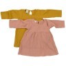 Платье с длинным рукавом из хлопкового муслина горчичного цвета из коллекции essential 12-18m (69602)