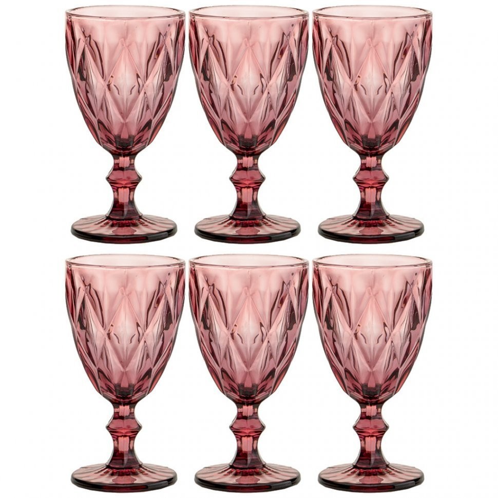 Набор бокалов для вина "ромбо" 6шт. серия "muza color" 320мл. / в=17 см. Lefard (781-119)