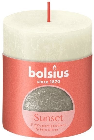 Свеча декор. Rustic "Sunset" 80*68мм жемчужный+шампань (6) (TT-00008652)