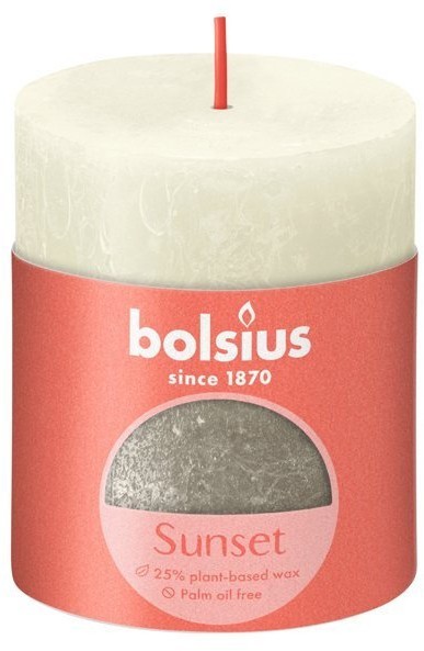 Свеча декор. Rustic "Sunset" 80*68мм жемчужный+шампань (6) (TT-00008652)